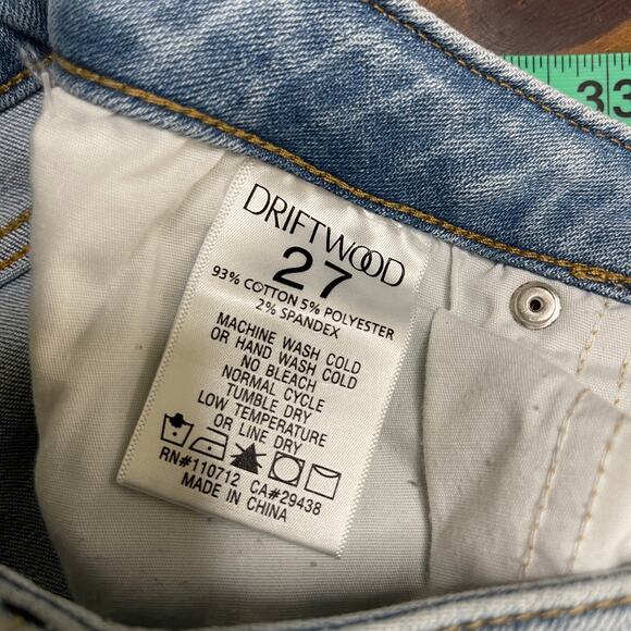 Driftwood Kelly Floral Embroidered Peace Sign Bootcut Jeans Women's 27x33 - Picture 9 of 11